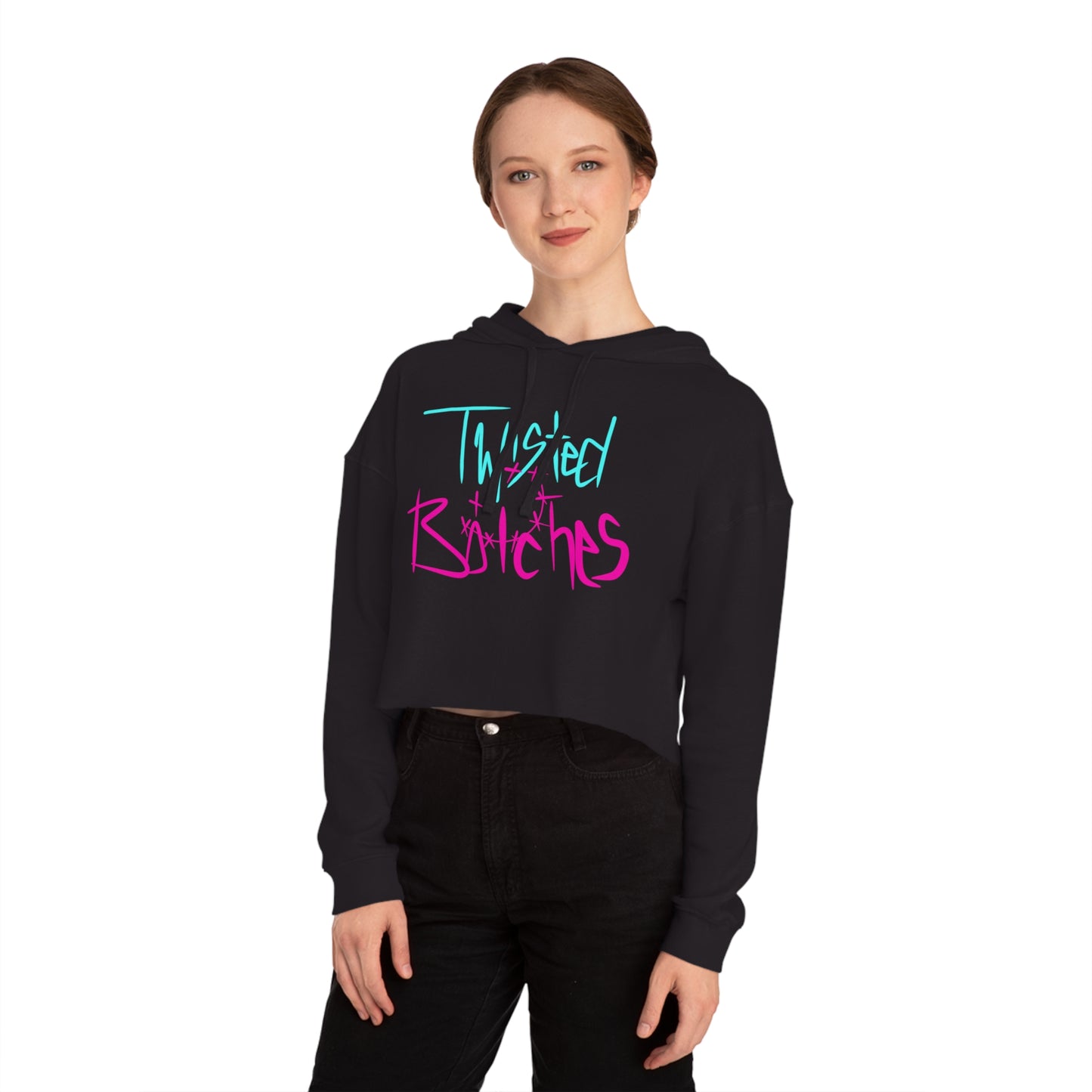 Twisted B!itches Crop Hoodie